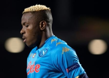 Osimhen Returns To Napoli After Nasty Head Knock At Atalanta