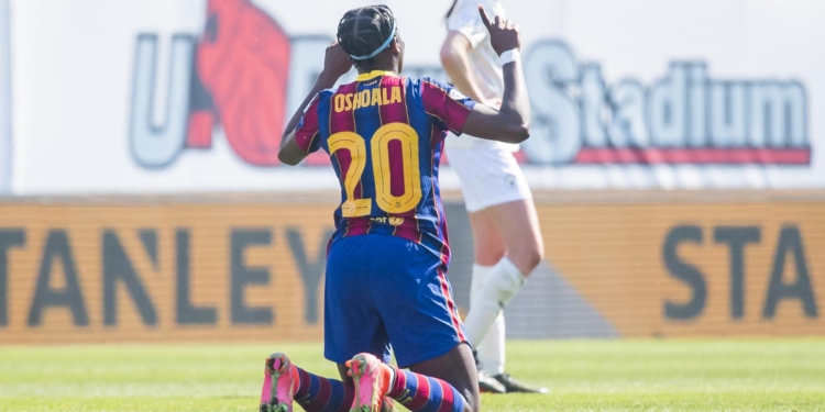 Asisat Oshoala Scores As Barcelona Femeni Beat Manchester City 3-0